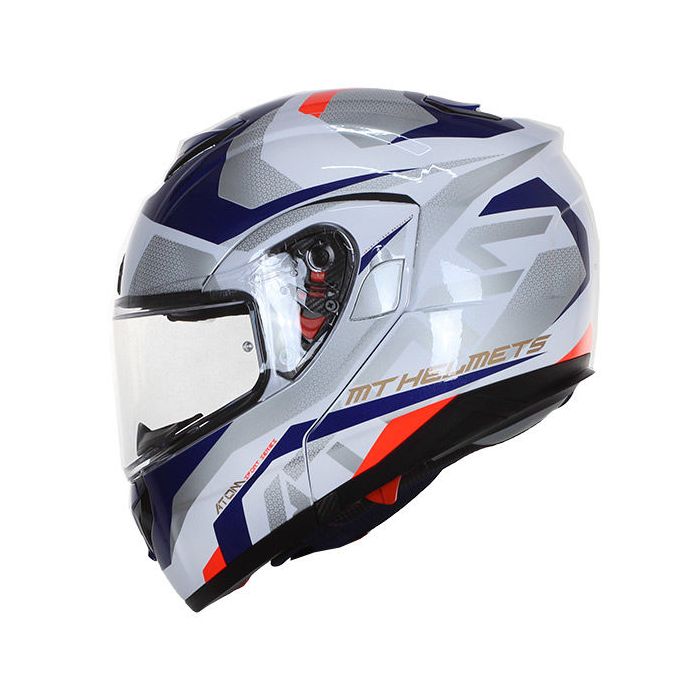 MT Atom SV Skill White/Blue/Silver MT bukósisak.