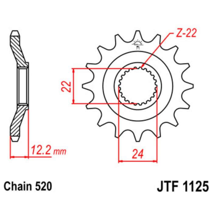 JTF 1125 lánckerék