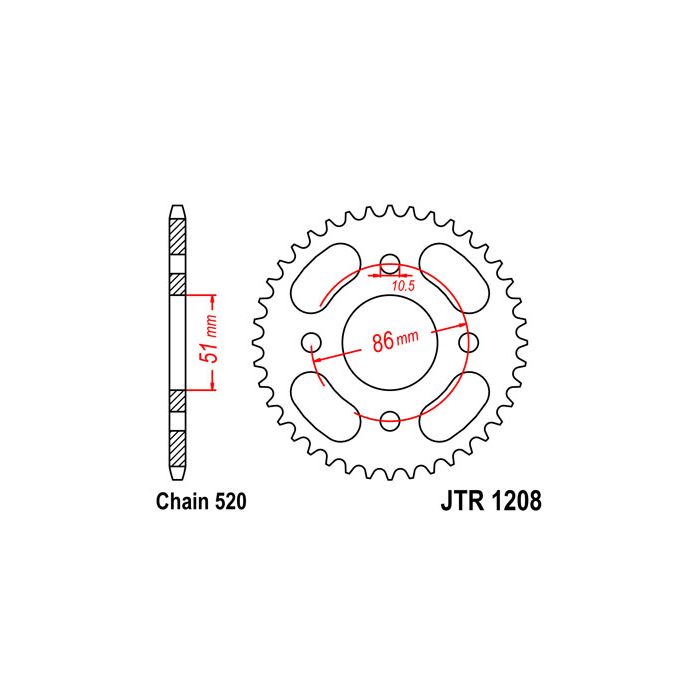 JTR 1208 lánckerék