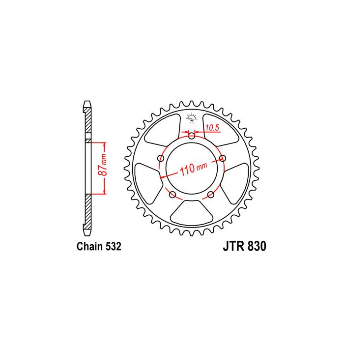 JTR 830 lánckerék