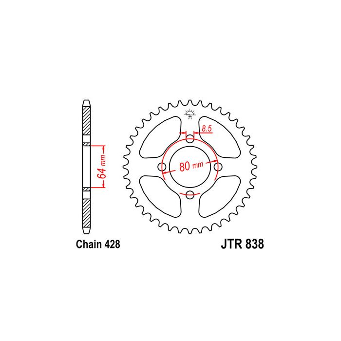 JTR 838 lánckerék