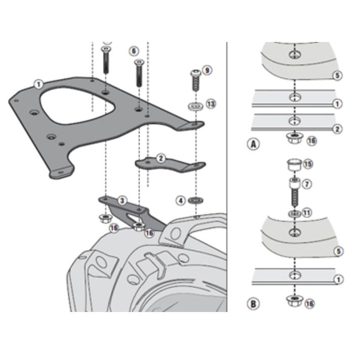 GIVI SR5130 hátsó doboztartó konzol BMW C600 Sport (2012-2013)